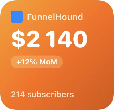 Small FunnelHound widget pinned to one app